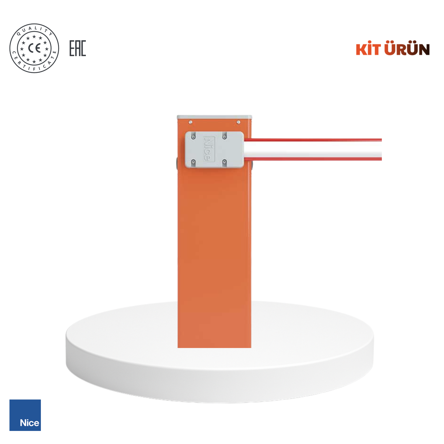 Nice Wide L7 7 Metre Bariyer (Yol Bariyeri - Kontrollü Geçiş - Güvenlik ) (Aksesuarlı Kit)
