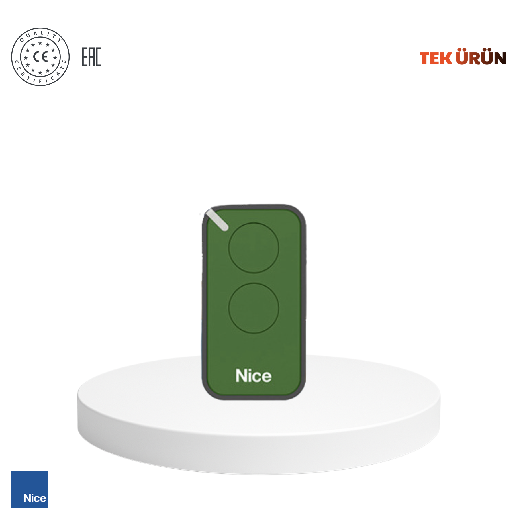 Nice Era Intı 2 Kanallı Kumanda Yeşil (Otomatik Kapı Kumandası)