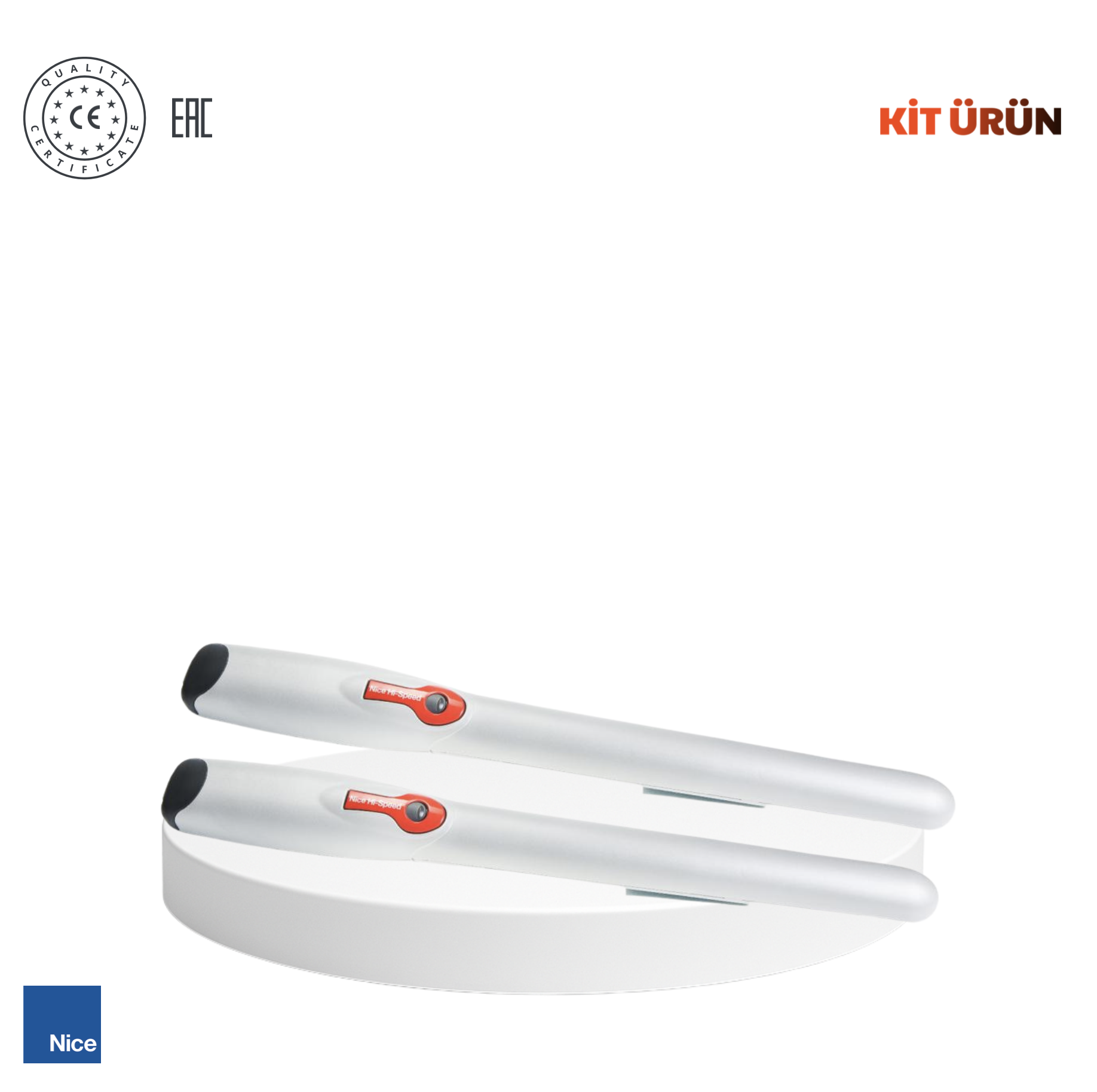 Nice Wingo 3524HS Hızlı Seri Dairesel Bahçe Kapısı Motor Kiti (Otomatik Kapı Motoru) (Aksesuarlı Kit)