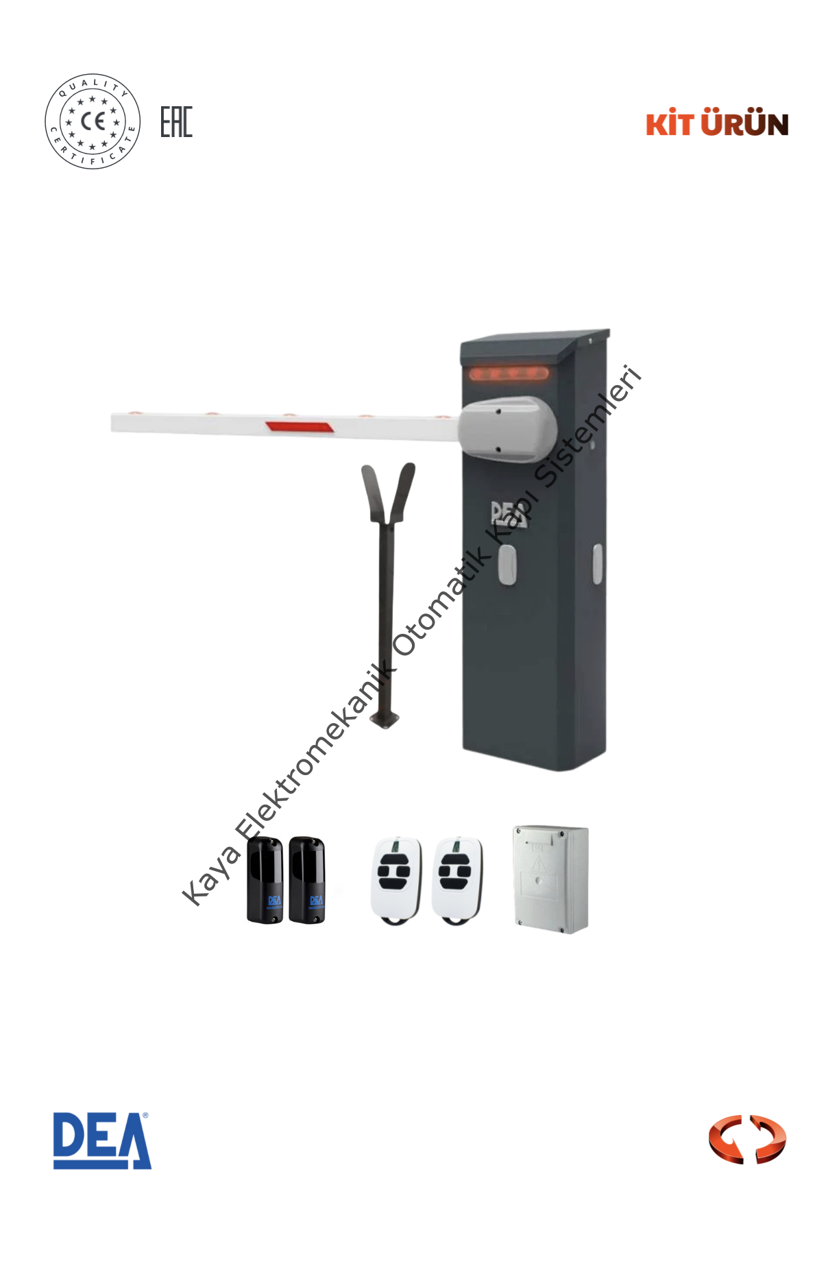 DEA STOP24NET L 7 Metre Bariyer (Yol Bariyeri - Kontrollü Geçiş - Güvenlik ) (Aksesuarlı Kit)